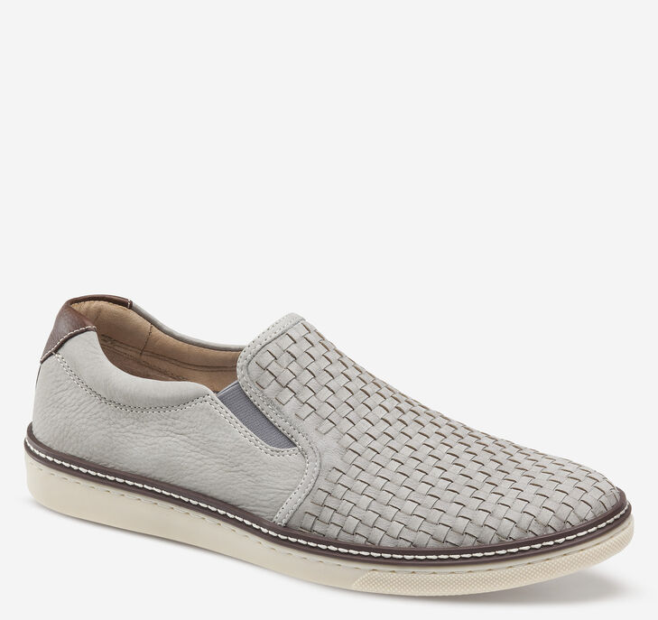 Johnston & Murphy McGuffey Woven Slip On Skor Herr - Grå Skor [SM4932768]